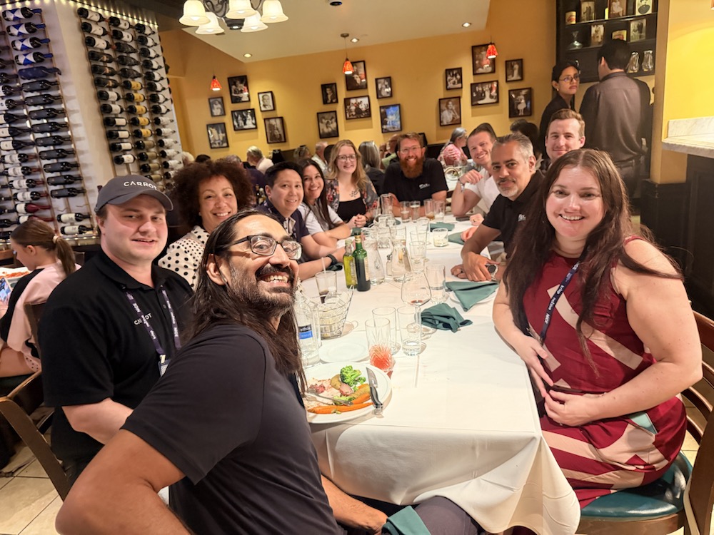 Full dinner table in a private restaurant